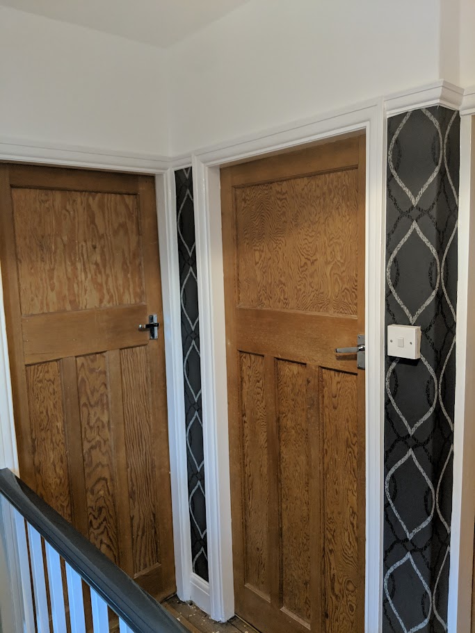 Repairing and redecorating doors and frames as part of property maintenance
